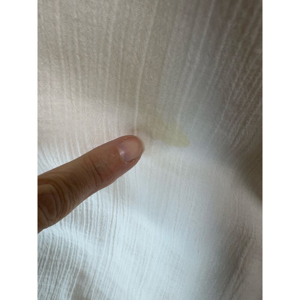 Louise Misha Women’s Sz 40 US Sz 8 Dress White Organic Gauzy Cotton Boho FLAWS - Picture 9 of 13